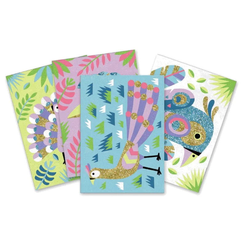 Djeco kreativ æske, sandmotiver med fugle