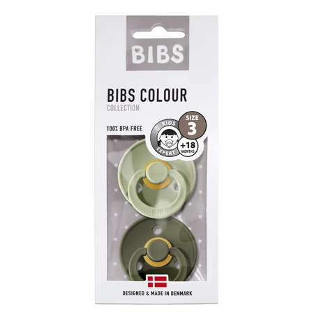 Bibs 2-pak rund sut, str 3 - Sage/Hunter Green