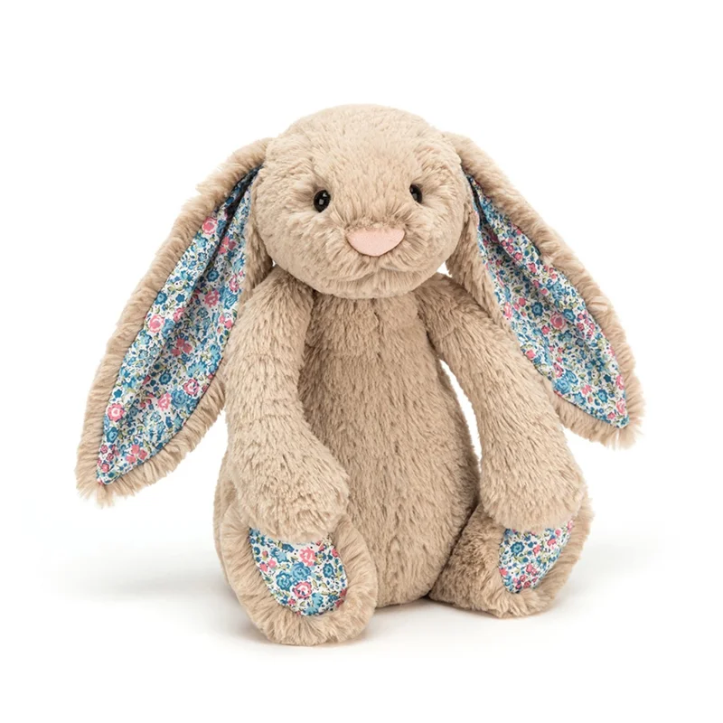 Jellycat bamse, bashful kanin blå blossom beige - 31 cm