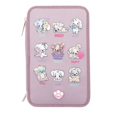 TOPModel Trippel-Federtasche mit LED, Dogs Mood