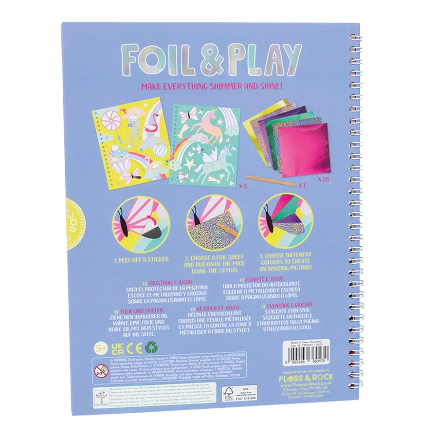 Floss & Rock kreatives Activity-Heft Folie & Spiel, Fantasy