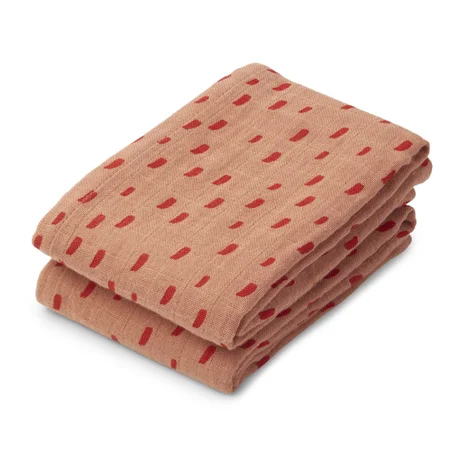 Liewood 2-pak stofbleer, Graphic stroke/tuscany rose