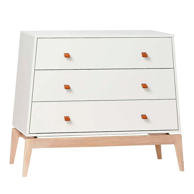 Leander Luna kommode, hvid/eg