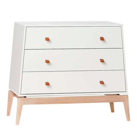 Leander Luna kommode, hvid/eg
