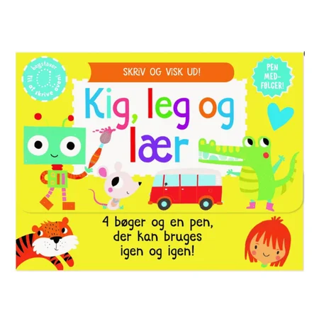 Skriv og visk ud kuffert, Kig, leg og lær