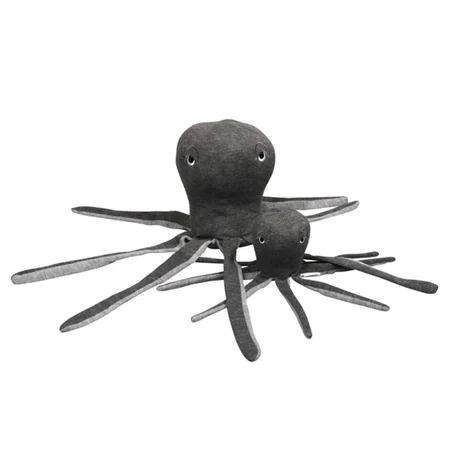 Filibabba blæksprutte bamse, grå 60 cm