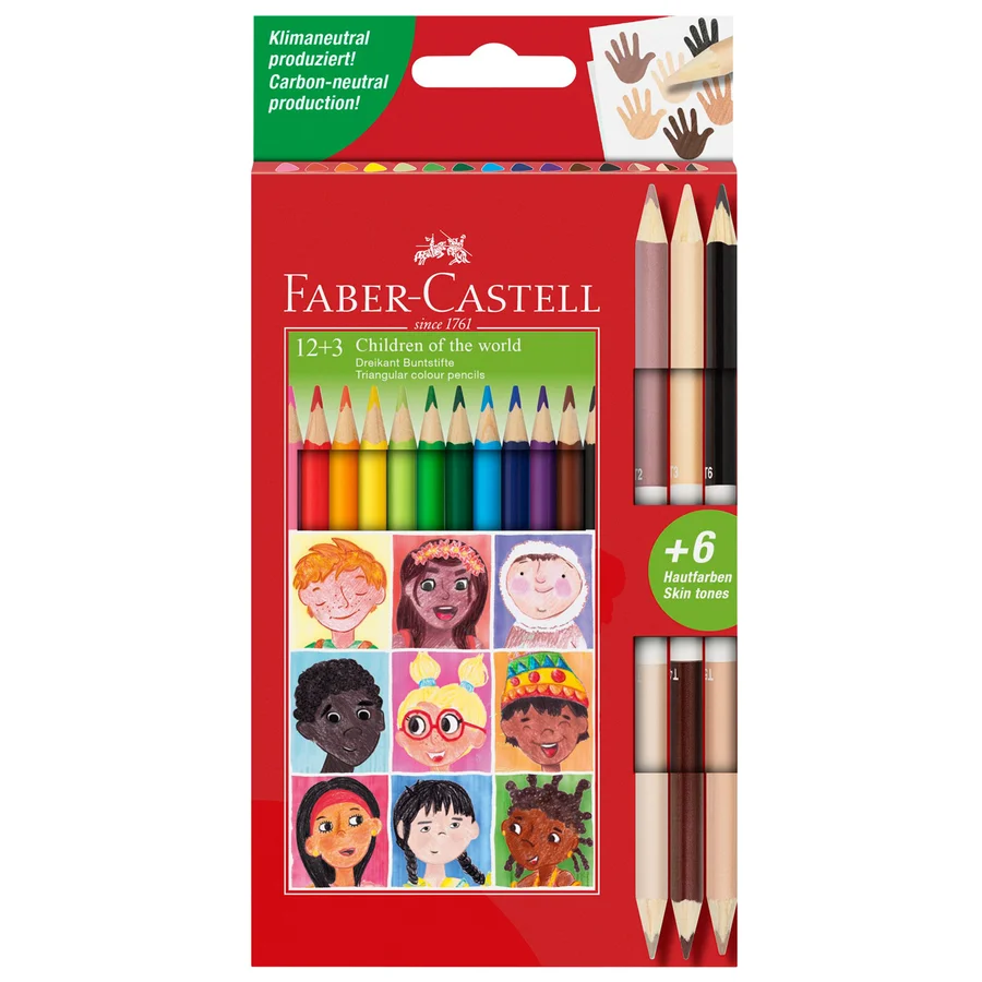 Faber Castell Kinder dieser Welt Stifte 12+3