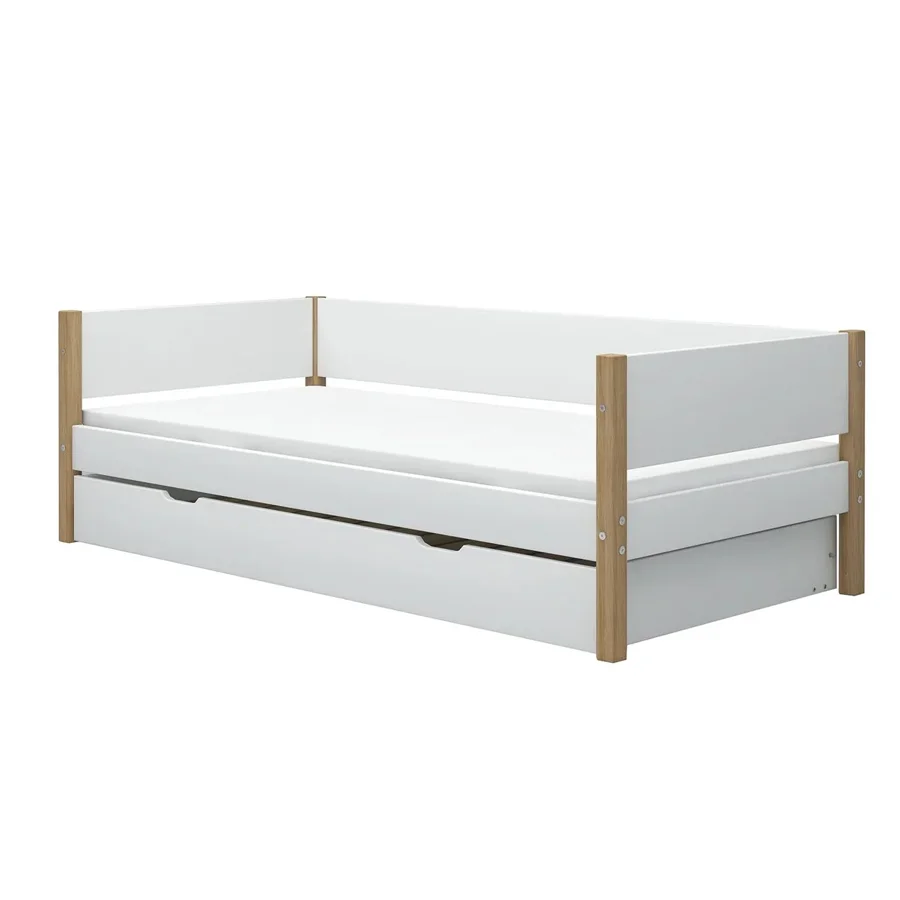 FLEXA Nor Daybed med udtræksfunktion, hvid/eg