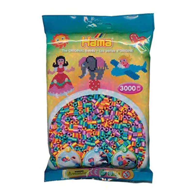HAMA perler 3000 stk stribede, pastel mix