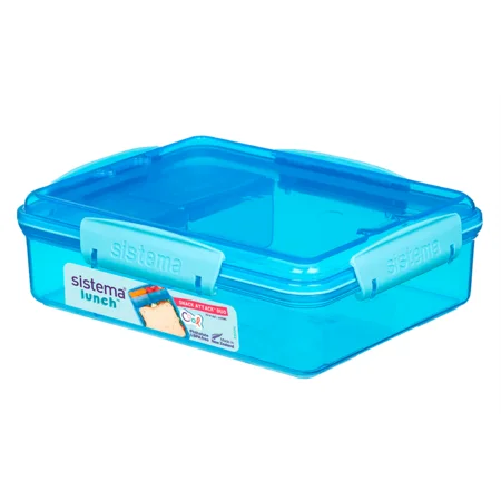 Sistema Brotbox mit 3 Fächern, blau