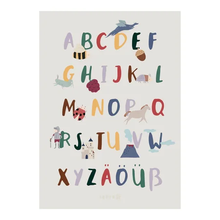 Sebra Alphabet-Plakat, Pixie/Dragon