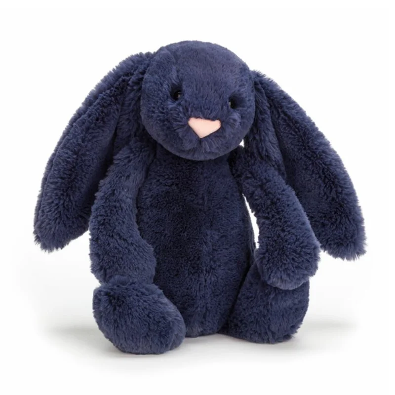 Jellycat bamse, Bashful Kanin Navy - 31 cm