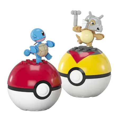Pokemon Mega Pokeball 2er-Pack, Squirtle & Cubone