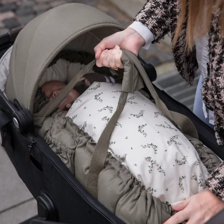 Sebra Verdeck für 3 in 1 Babynest, Dark Olive