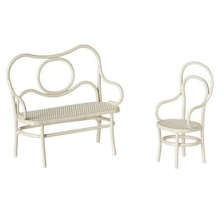 Maileg cafésæt til mus, råhvid