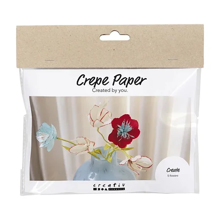 Creativ Company Mini DIY, Kreppblumen pastellfarben