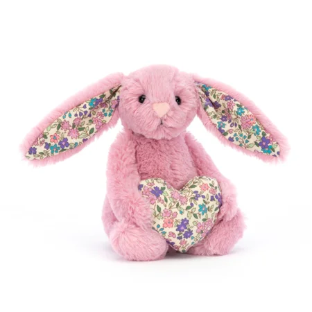 Jellycat Bashful kanin, Blossom tulip med hjerte, 15 cm