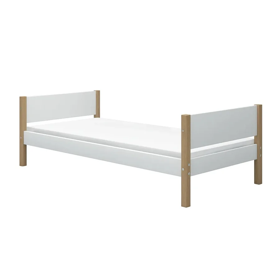 FLEXA Nor Enkeltseng , hvid/eg