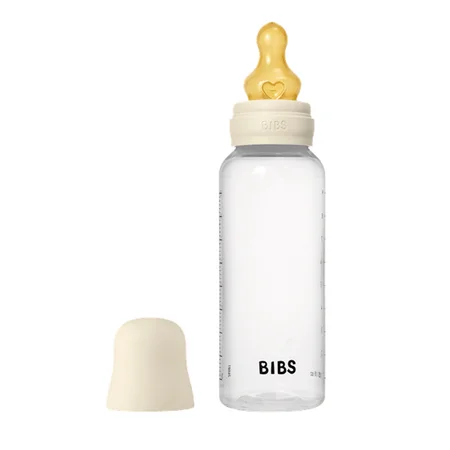 BIBS Babyflasche 270 ml, medium flow, Ivory