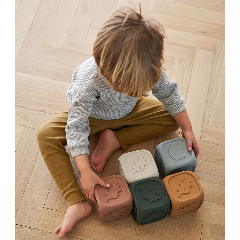 Liewood naturgummi terning, Mustard