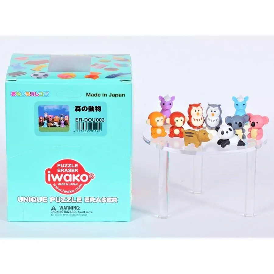 Iwako viskelæder, skovdyr ass.