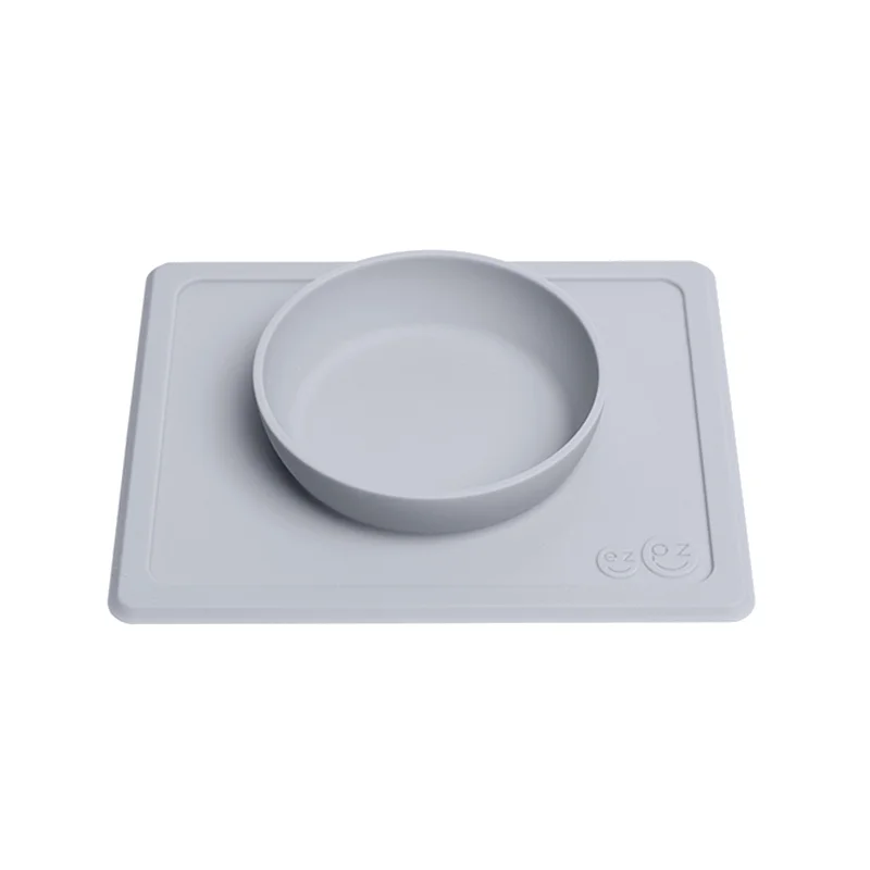 Ezpz Happy mini Bowl, skål og dækkeserviet i et - støvet gråblå