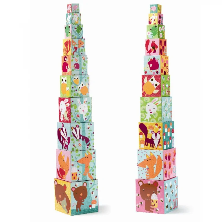 Djeco Stapelblöcke, die Tiere des Waldes
