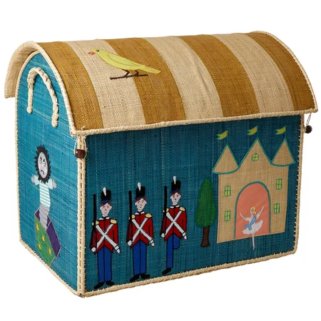 Rice opbevaringskurv, tinsoldat blå - stor