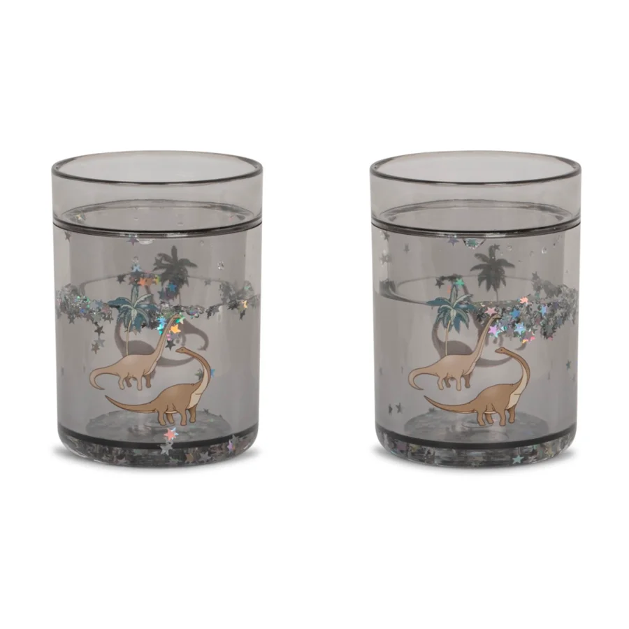 Konges Sløjd 2-pak glitter kop, dino