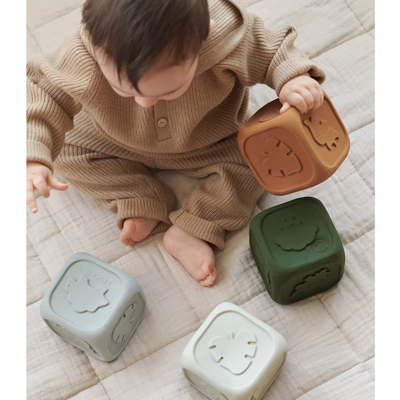 Liewood naturgummi terning, Hunter Green