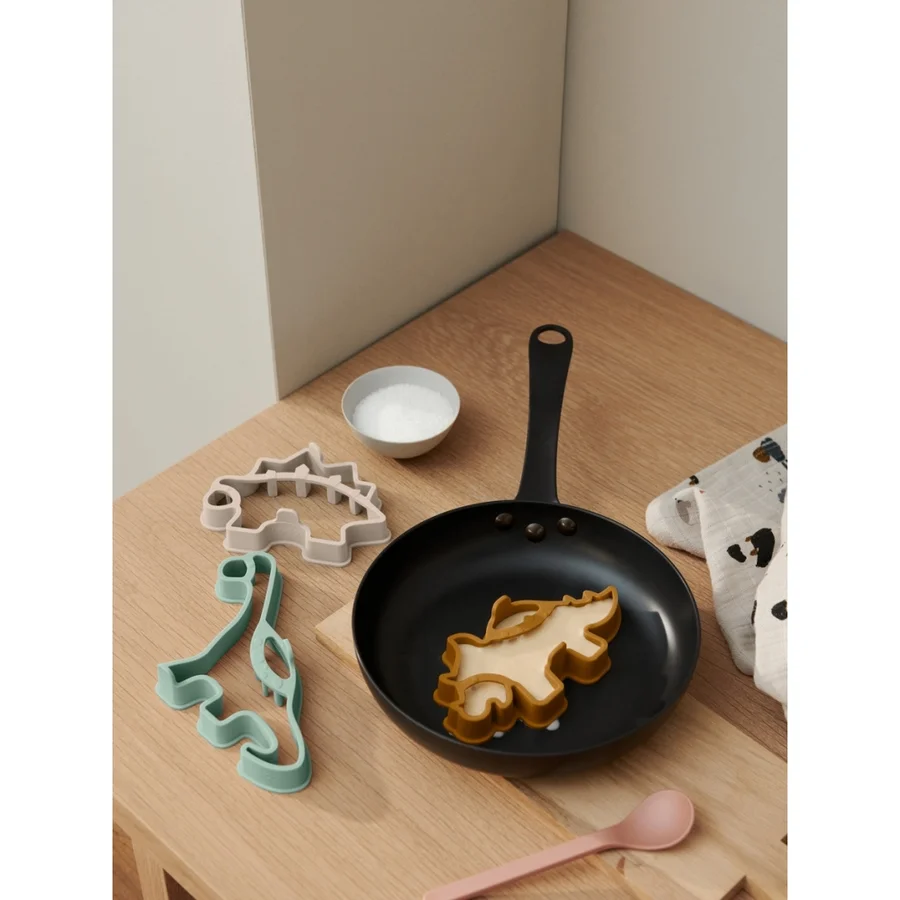 Liewood pandekageforme, dino golden caramel/multi