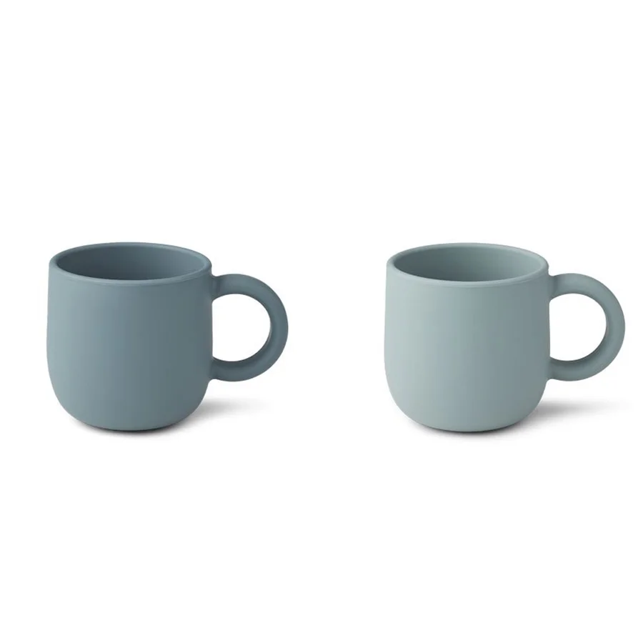 Liewood silikone kopper m.hank, 2-pak - blue mix