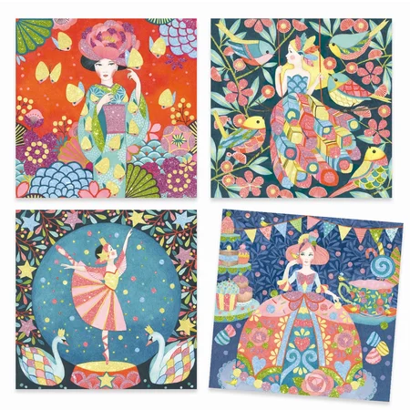 Djeco kreativ æske m glitterkort, Dagdrøm