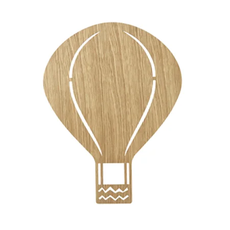 Ferm Living væglampe, luftballon - egetræ
