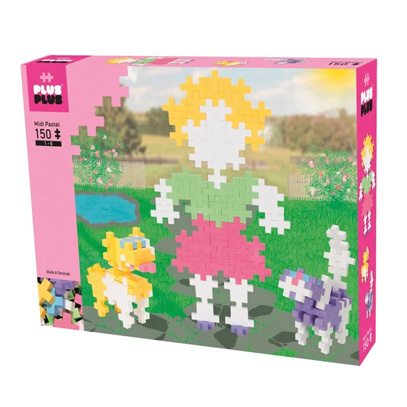 Plus Plus MIDI Pastel, 150 stk - pige og kæledyr