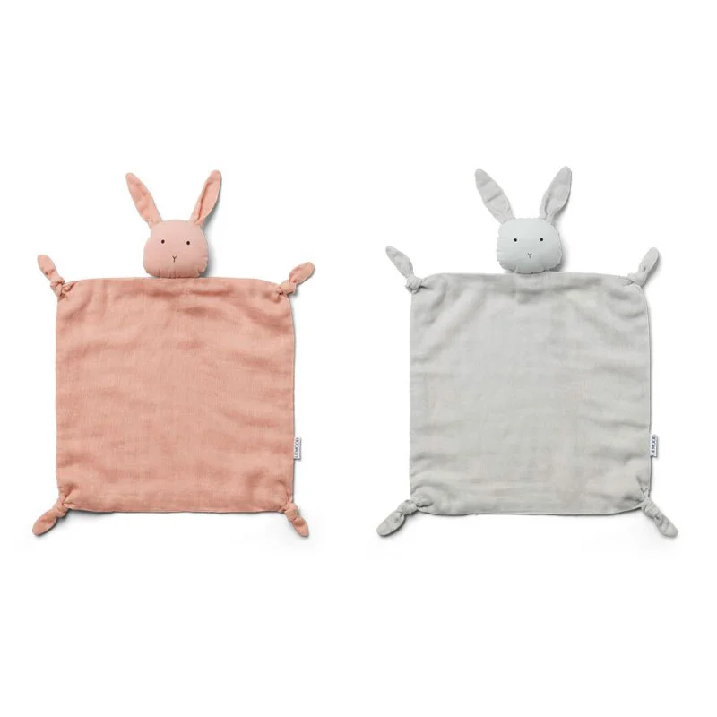 Liewood 2-pak nusseklud, rabbit rose/dumbo grey