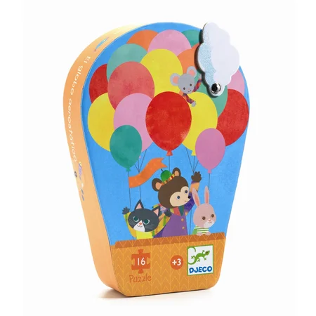 Djeco silhouetpuslespil, Luftballon - 16 brikker