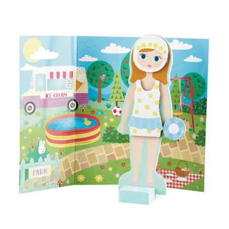 Magnetische Anziehpuppe - Elsie, Floss & Rock