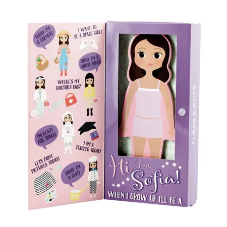 Magnetische Anziehpuppe - Sophia, Floss & Rock