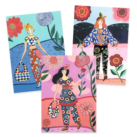 Djeco Påklædningsbilleder, Trendy Tøj