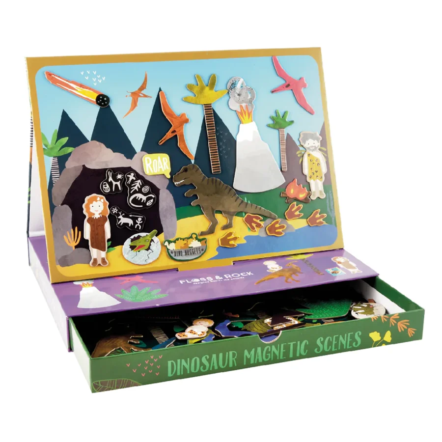 Magnetisches Spielset - Dino, Floss & Rock