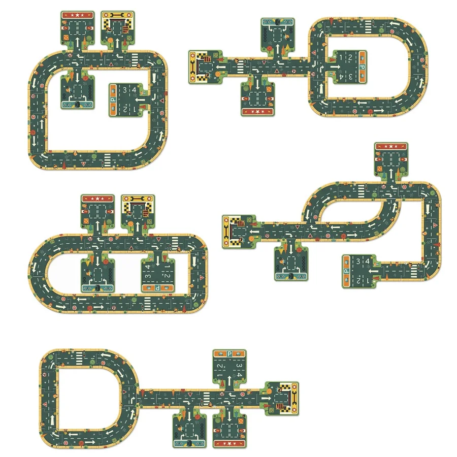Djeco gulvpuslespil, Byg vejen - 21 brikker