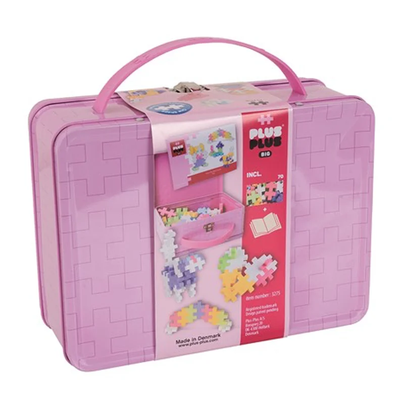 Plus-Plus BIG i metalkuffert, pastel