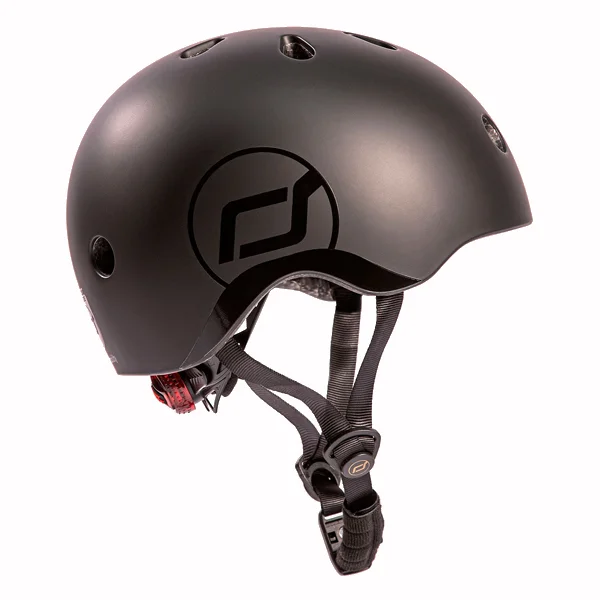 Scoot and Ride hjelm, S-M - sort/guld