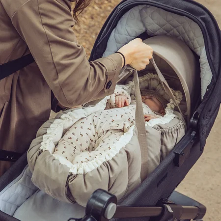 Sebra Verdeck für 3 in 1 Babynest, Jetty Beige