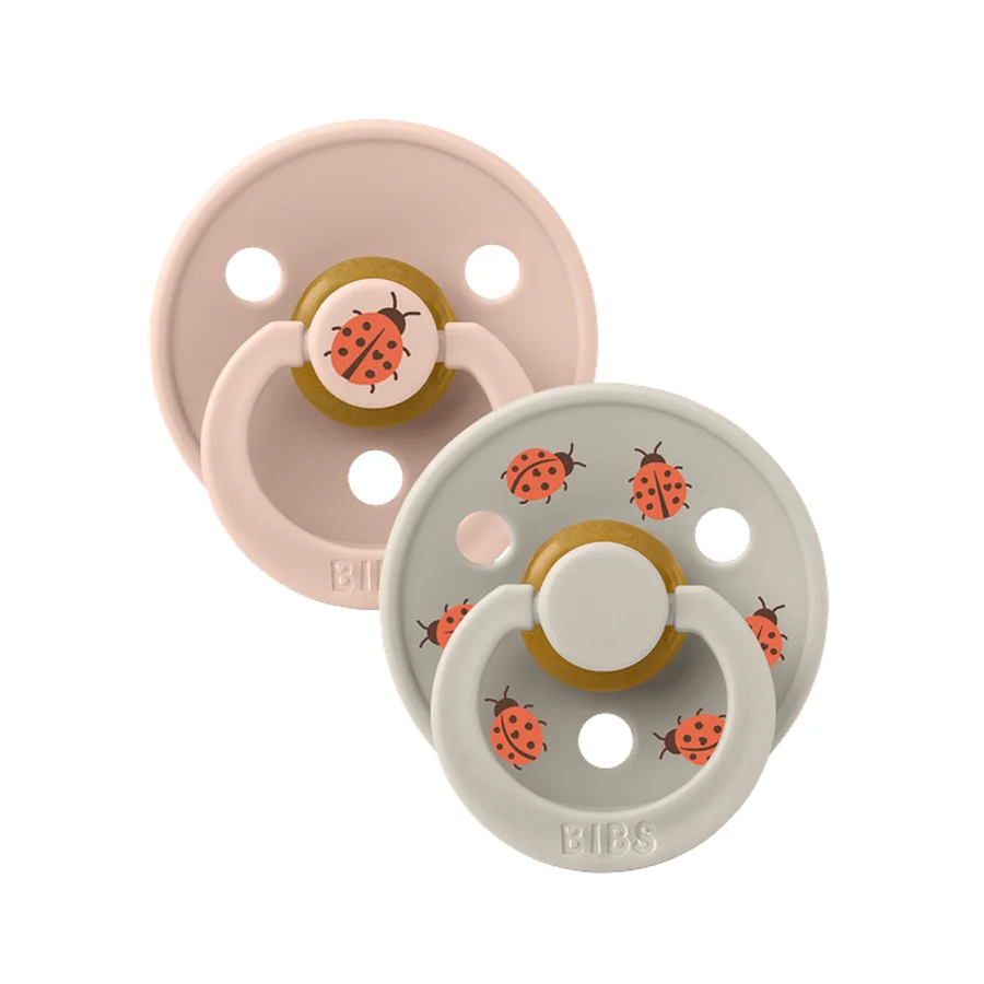 BIBS 2-Pak Studio Colour Sut Str 3 - Ladybug Blush Mix