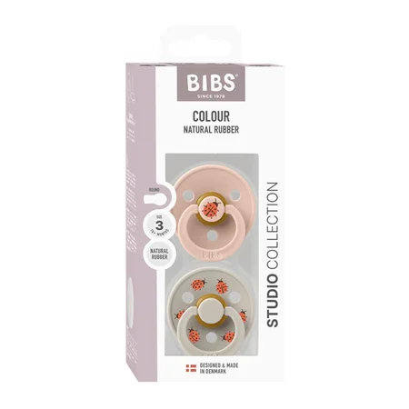 BIBS 2-Pak Studio Colour Sut Str 3 - Ladybug Blush Mix