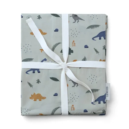Liewood voksen sengetøj, dino dove blue mix