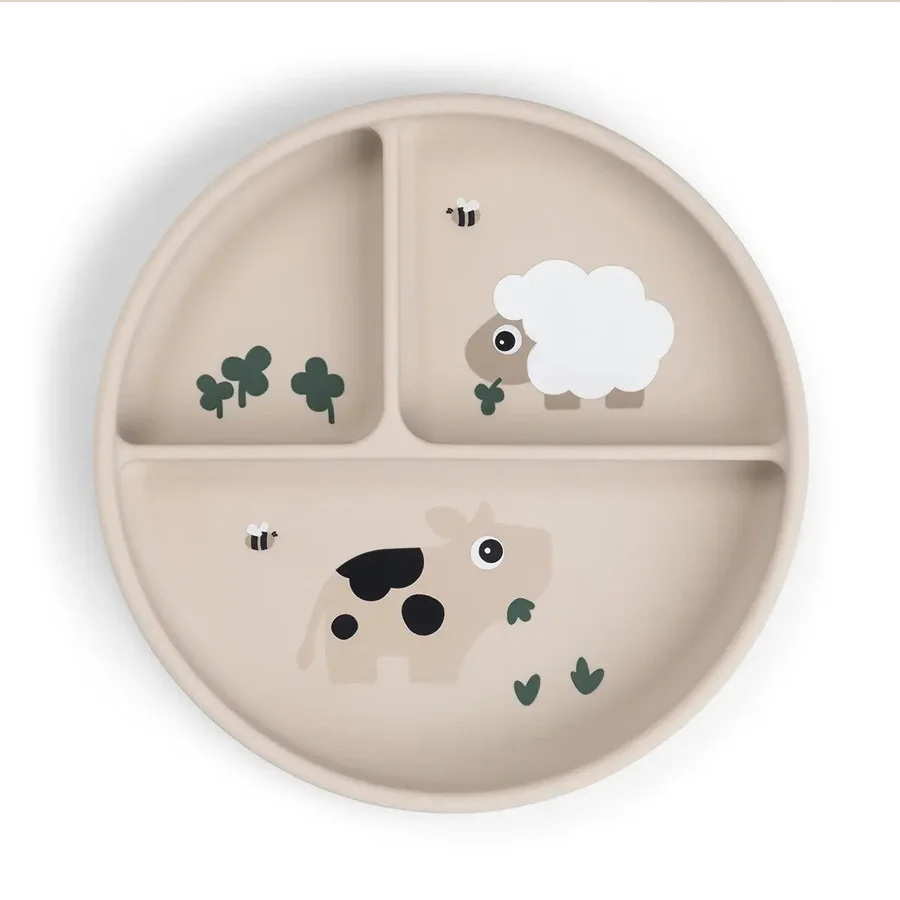 Done by Deer stick&stay, rum inddelt tallerken - tiny farm sand