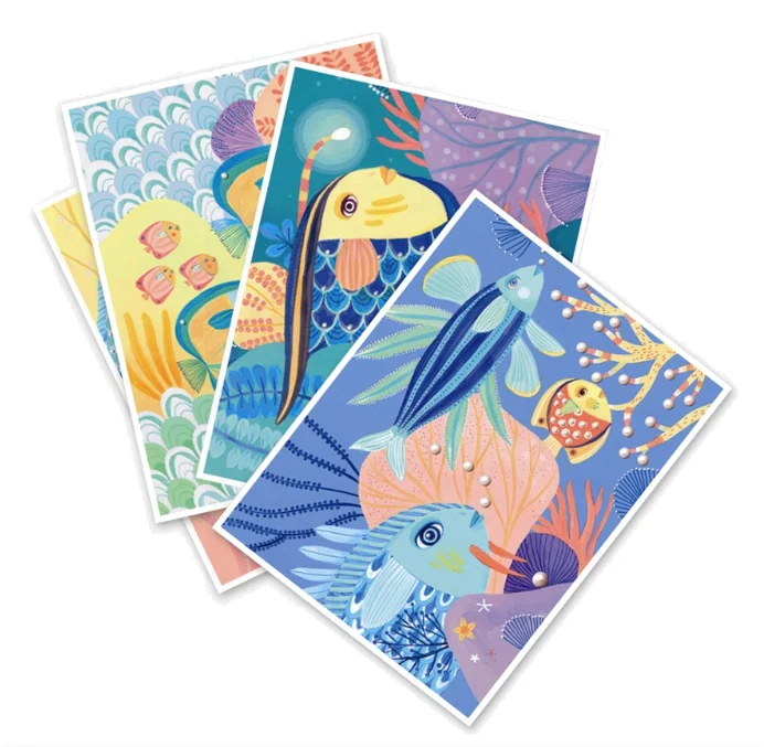 Djeco kreativ æske med perlemorslim, Under havet